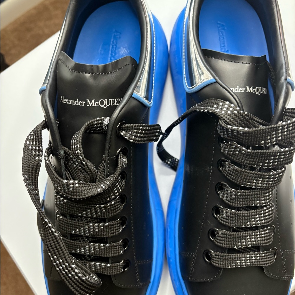 Alexander McQueen Black and Blue Sneakers - Picture 9 of 10